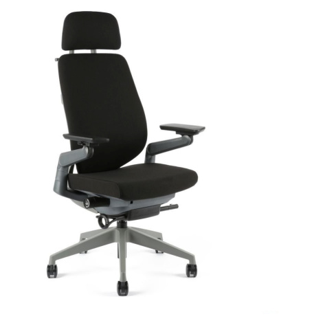 Kancelářská ergonomická židle Office Pro KARME — více barev, s podhlavníkem a područkami Černá F