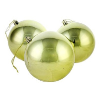 DECOLED Plastové koule, prům. 10 cm, zelené, 6× lesklá