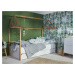 ArtBel Dětská postel s přistýlkou ​​LOTTA domeček | šedá 90 x 200 cm
