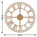 Wallity Dekorativní nástěnné hodiny Pulos 48 cm měděné