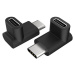 Akasa adaptér USB3.1 Gen2 USB-C - USB-C, 90°, 2ks v balení