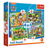 TREFL - Puzzle 4v1 - Prázdniny Paw Patrol / Viacom PAW Patrol