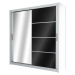 ArtStol Šatní skříň BRANDON 150 Barva: Bílá/černé sklo