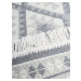 Kusový oboustranný vzorovaný koberec - běhoun KILIM RAM světle šedá 70x140 cm Multidecor