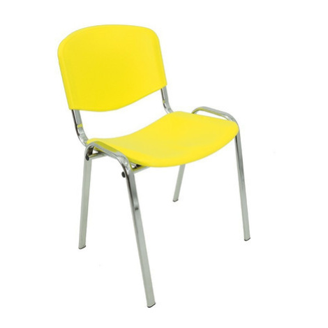 Konferenční plastová židle ISO CHROM Žlutá Mazur