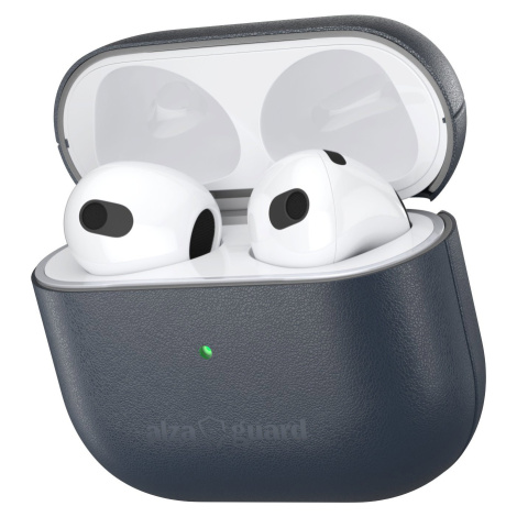 AlzaGuard Genuine Leather Case pro AirPods 3 (2021) - modré