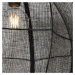 Orientální závěsná lampa černá 46 cm - Rob