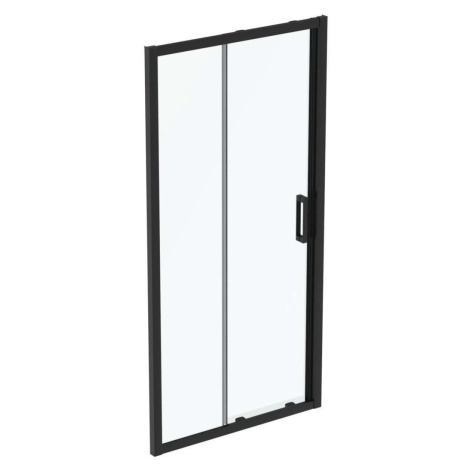 Ideal Standard Connect 2 - Posuvné sprchové dveře, dvoudílné, 105 cm, černá/čiré sklo K9274V3