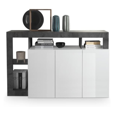 MC Akcent Komoda LENOR 146x93x42 cm bílá/antracit 8024963421308