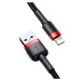 Baseus Cafule extra odolný nylonem opletený kabel USB / Lightning QC3.0 2,4A 0,5m black-red