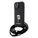 Kryt Karl Lagerfeld KLHCP15SSASKNPSK iPhone 15 6.1" hardcase black Crossbody Saffiano Monogram M