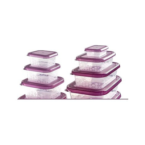 Branq Sada dóz na potraviny Ori purple 4ks – čtvercová