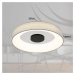 Globo Chytré stropní svítidlo LED Terpsa, bílá/šedá, Ø 46,8 cm, tkanina