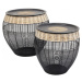 KARE Design Odkládací stolek African Drums - set 2 ks
