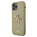 Guess PU Perforated 4G Glitter Metal Logo kryt iPhone 12/12 Pro zlatý