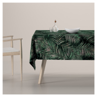 Dekoria Ubrus obdélníkový, stylizované palmové listy na zeleném podkladu, Velvet, 704-21