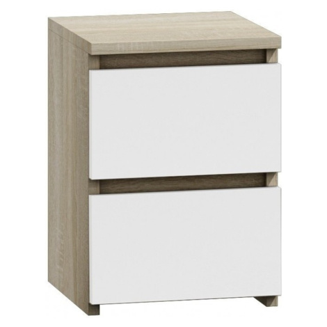 Noční stolek Malva M2 - dub sonoma/bílá