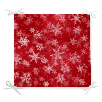 Vánoční podsedák s příměsí bavlny Minimalist Cushion Covers Blizzard, 42 x 42 cm