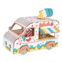 RAPPA - Woodcraft Dřevěné 3D puzzle Zmrzlinářské auto