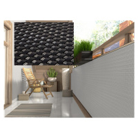 Balkonová ratanová zástěna MALMO, černá, výška 90 cm šířka různé rozměry 1300 g/m2 MyBestHome Ro
