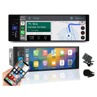 Autorádio Navigace 1DIN Android Bt Usb Aux Couvací Kamera Carplay