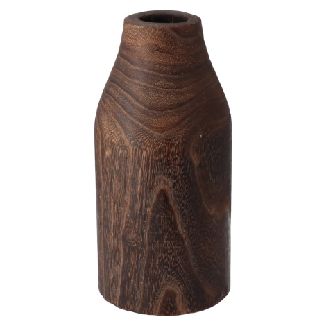 Dřevěná sloupová váza tmavá 25 cm Hogewoning