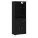 vidaXL Skříň highboard černá 69,5 x 34 x 180 cm kompozitní dřevo