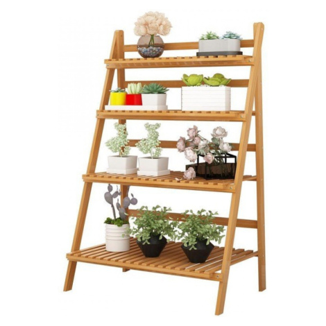 Bambusový regál na květiny NEPEL skládací 122x70 cm