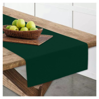 Ubrus - běhoun na stůl MANUEL barva 26 lahvově zelená více rozměrů Mybesthome Rozměr: 40x120 cm
