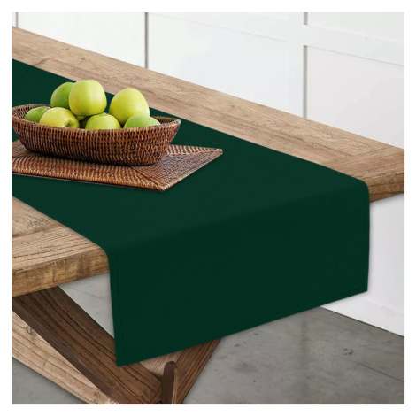 Ubrus - běhoun na stůl MANUEL barva 26 lahvově zelená více rozměrů Mybesthome Rozměr: 40x120 cm MyBestHome PRO