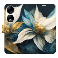 iSaprio Flip pouzdro Gold Flowers pro Honor 90 5G