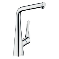 Dřezová baterie Hansgrohe Metris M71 s vytahovací sprškou chrom 14821000