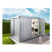 Zahradní domek NEO 3D, stříbrná, dvoukřídlé dveře BH82051