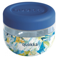 Quokka Plastová nádoba na jídlo Bubble Blue Peonies 500 ml
