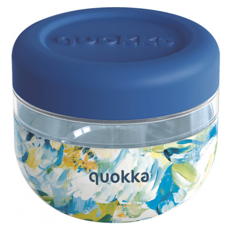 Quokka Plastová nádoba na jídlo Bubble Blue Peonies 500 ml