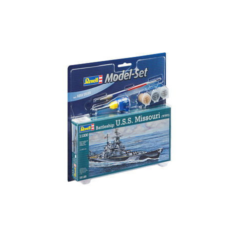 ModelSet loď 65128 - Battleship U.S.S. Missouri (WWII) (1:1200) Revell