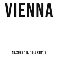 Ilustrace Vienna simple coordinates, Finlay & Noa, 30x40 cm