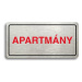 Accept Piktogram "APARTMÁNY" (160 × 80 mm) (stříbrná tabulka - barevný tisk)