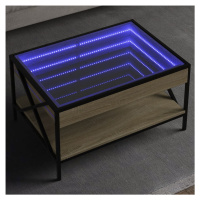 vidaXL Konferenční stolek s Infinity LED dub sonoma 70 x 50 x 38 cm