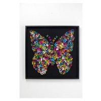 KARE Design Obraz plastika Sbírka motýlů 120x120cm