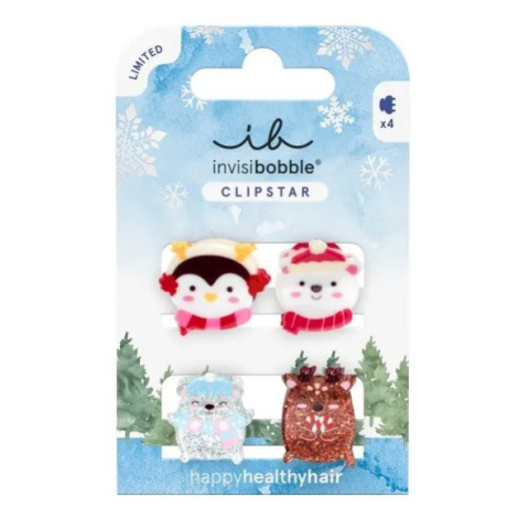 INVISIBOBBLE Clipstar Kids Cozy Snowy Friends 4 ks