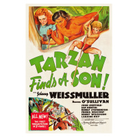 Obrazová reprodukce Tarzan finds a Son (Vintage Cinema / Retro Movie Theatre Poster / Iconic Fil