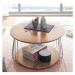 Konferenční stolek Selvan - 70x42x70 (dub, hnědá, masiv)
