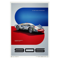 Umělecký tisk PORSCHE 906 - 12 HOURS OF SEBRING - 1970, Automobilist, 50 × 70 cm