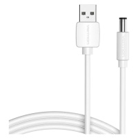 Kabel Vention Power Cable USB 2.0 to DC 5.5mm Barrel Jack 5V CEYWF 1m (white)