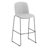 INFINITI - Barová židle RELIEF - celočalouněná s ližinovou podnoží