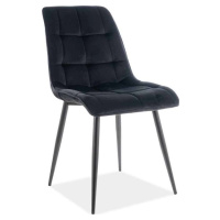 Casarredo Jídelní čalouněná židle SIK VELVET černá/černá