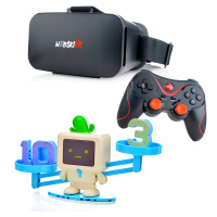 Brýle Vr 3D 360 Stupňů+gamepad+šálková Váha Robot Matematik