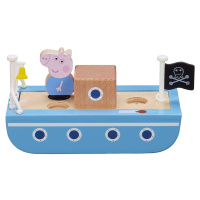 Peppa Pig dřevěná loď a figurka George