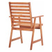 Zahradní jídelní židle 3 ks akáciové dřevo Dekorhome,Zahradní jídelní židle 3 ks akáciové dřevo 